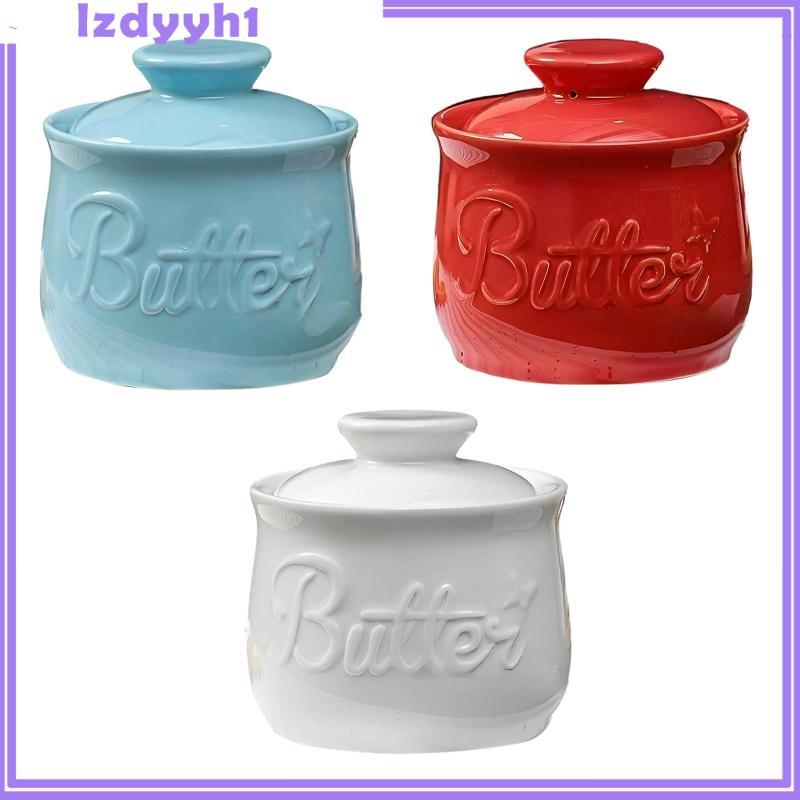 [JoyDIY] Butter Crock เซรามิคจานเนยกล่องคอนเทนเนอร์ French Butter Crocks Airtight Butter Keeper พร้อ