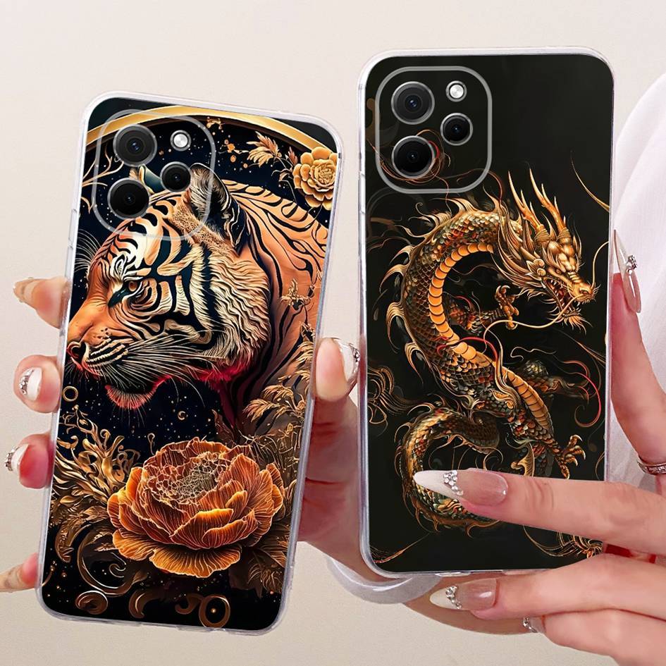 สําหรับ Huawei Nova Y61 กรณี EVE-LX9 EVE-LX3 ฝาครอบหรูหรา Dragon Cool ทาสีเคสโทรศัพท์สําหรับ Huawei 