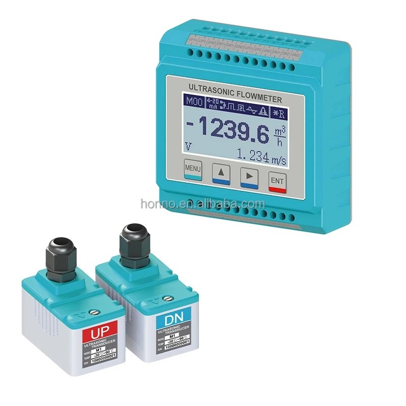 4-20ma RS485 Digital Water Flow Meter 4g Doppler Wall Mount Ultrasonic Flow Meter Clamp บน Flow Mete