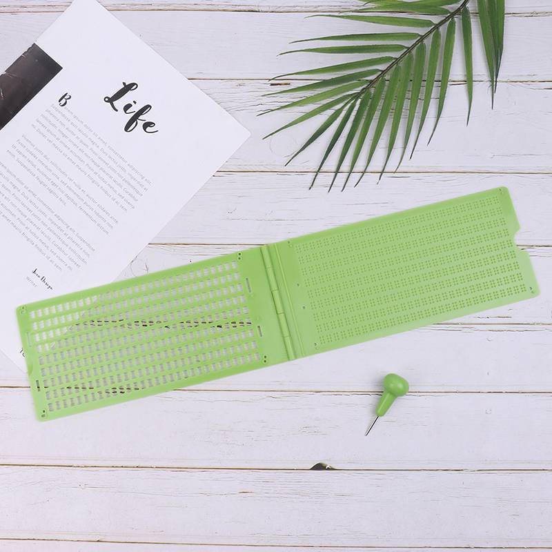 Bri 9-Line Braille Writing Slate พร้อมสไตลัสสําหรับโรงเรียนและฝึก ywr