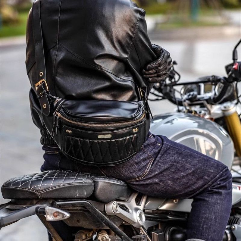 MR MOTOR Cycling Backpack Retro Motorcycle Chest Bag Ami Khaki Harley Motorcycle Shoulder Bag Dumpli