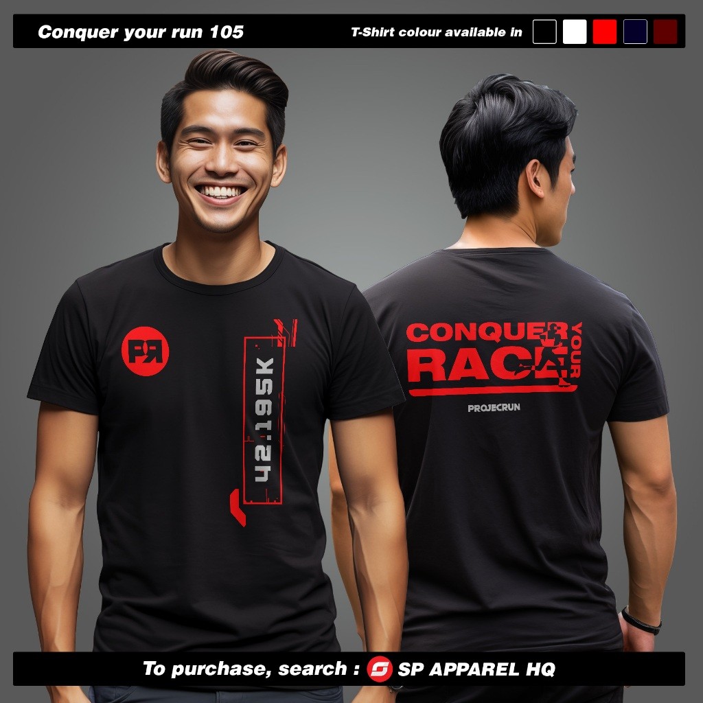 All Runners Projecrun Running 42k พิชิตการแข่งขันของคุณ Dryfit เสื้อไมโครไฟเบอร์ 100% วิ่งกีฬาและเคร