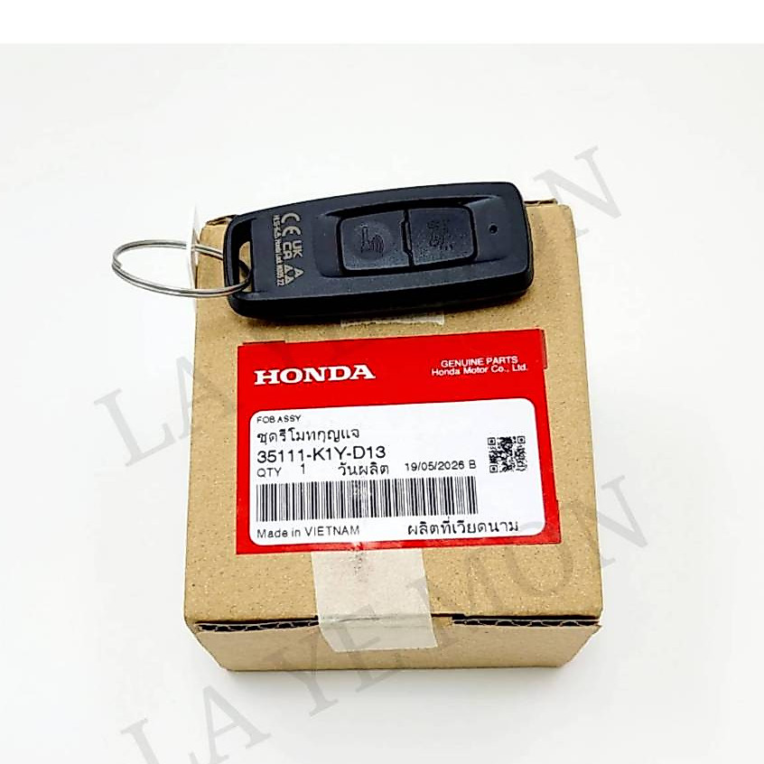 Smart key ชุดรีโมท รีโมทกุญแจ ของแท้เบิกศูนย์ Honda WAVE-125I 2026 รหัสอะไหล่ 35111-K1Y-D13