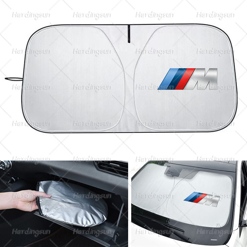 พับกระจกรถยนต์ Sun Shade ฝาครอบ Visor UV สําหรับ BMW M F10 F20 F30 E90 F80 F87 X1 X2 X3 X4 X5m X6m M