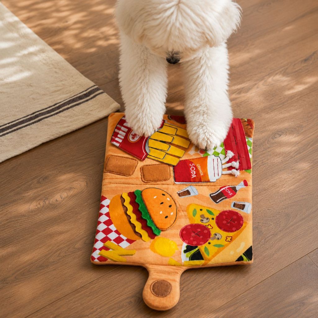 Snuffle Mat ของเล่นสัตว์เลี้ยง Foraging Feeding Puzzle สําหรับสุนัขแมว