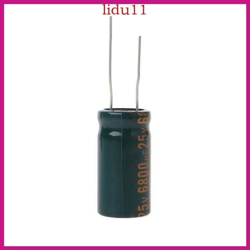 LID 25V 6800uF Capacitance Electrolytic Radial Capacitor ความถี่ต่ํา ESR