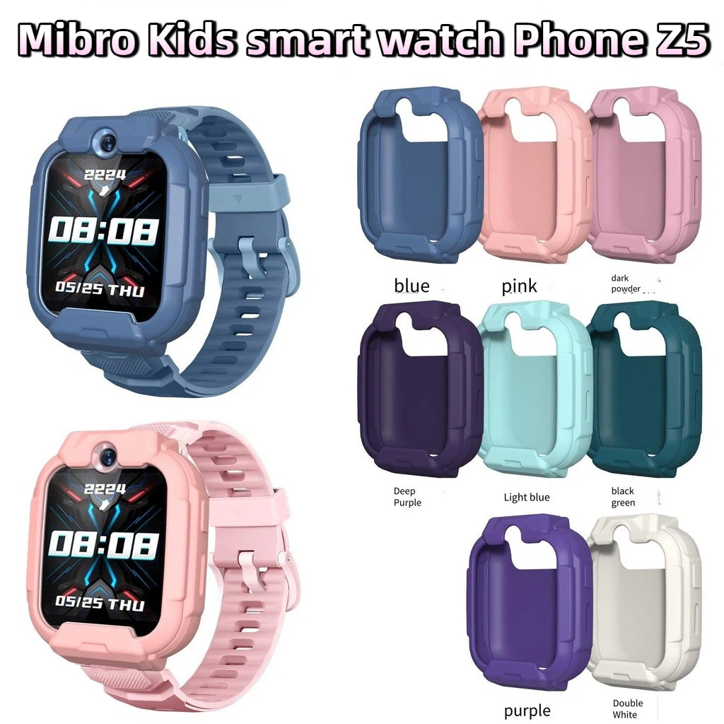 [คลังสินค้าพร้อม]เคสซิลิโคนอ่อนนุ่มสําหรับ Mibro Kids smart watch Phone Z5 เคส Mibro Kids smart watch Phone Z5 ฟิล์ม