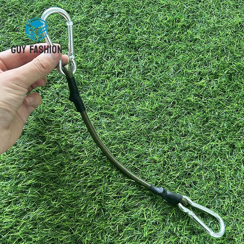 ผู้ชายแฟชั่น 30/60/90/120 ซม.Carabiner เชือกยืดหยุ่นกลางแจ้ง Camping กระเป๋าเดินทางสายคล้อง Clothesline ยืดทนทาน Camping อุปกรณ์มัลติฟังก์ชั่น.