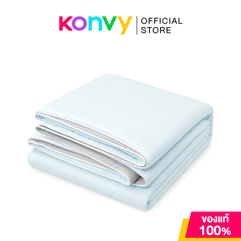 Konvy Cool-Summer Blanket 1pc [200 x 230 cm] #Blue & Gray ผ้าห่มเย็นไซส์ใหญ่ คอนวี่ สีฟ้า-เทา.
