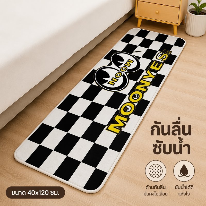 พรมปูพื้นลายดวงจันทร์ไม่ลื่นดูดซับพรมประตูห้องน้ําห้องครัวห้องนอนที่ทันสมัยนุ่ม