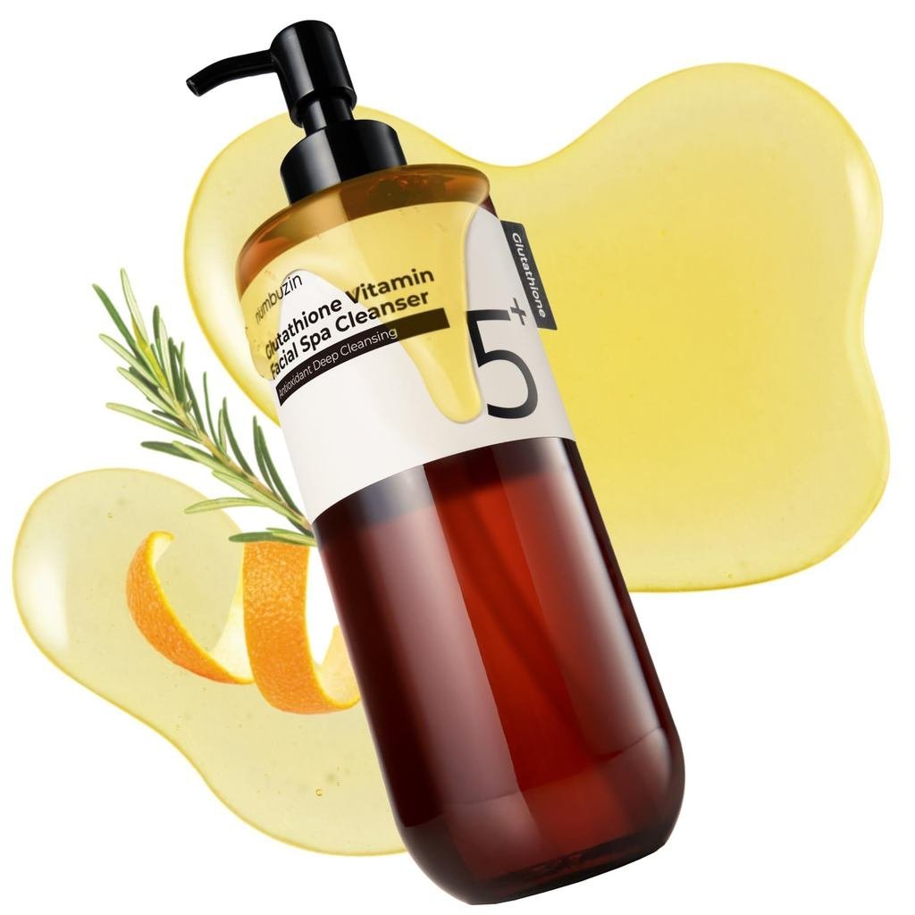 HuzinNo.5Oil,&VitaminCCleanserforPores,Sebum&DarkSpots,RichOilTextureforMakeupRemval,RadianceBoost&E