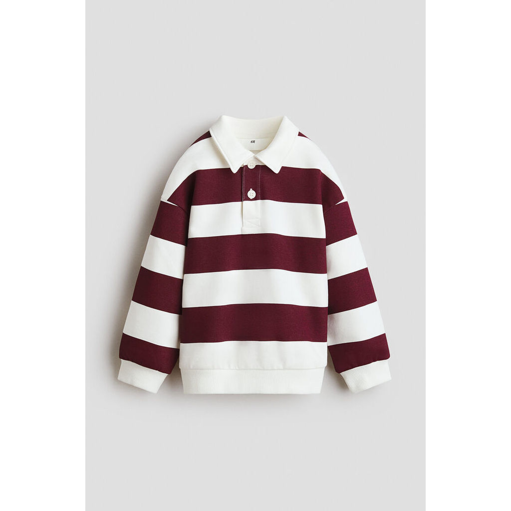 H&M(เอชแอนด์เอ็ม) เสื้อเชิ้ตผ้าฝ้ายสไตล์รักบี้ เด็กชาย 1345310_1