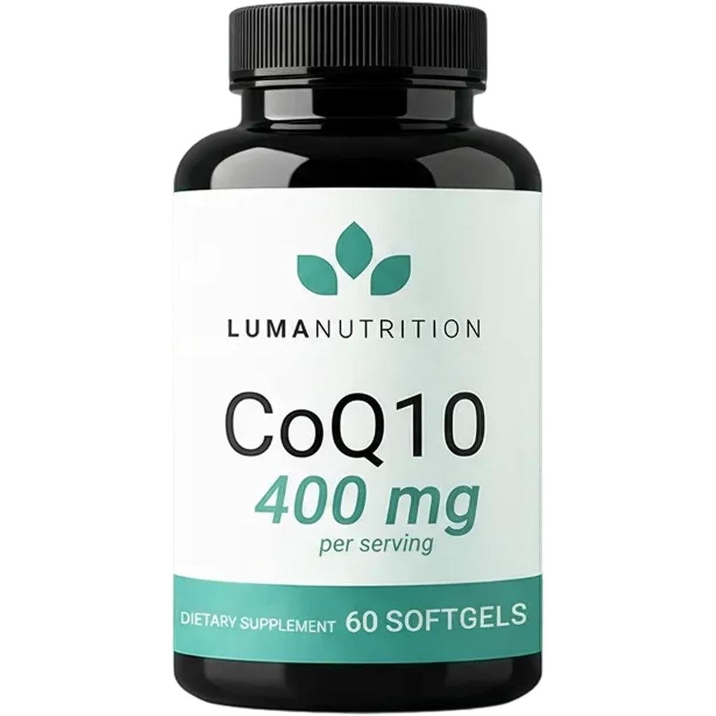 Luma Nutrition CoQ10 400mg Softgels - High-Absorption Coenzyme Q10 - Co Q-10 200mg / 400mg Per Servi