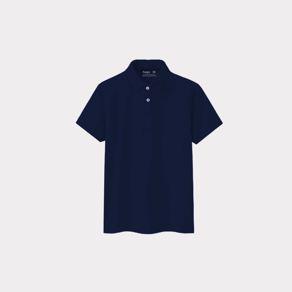 เสื้อโปโล Haas สำหรับผู้ชายและผู้หญิง รุ่นพื้นฐาน "ไม่มีโลโก้" รหัสสินค้า Sfsq2186