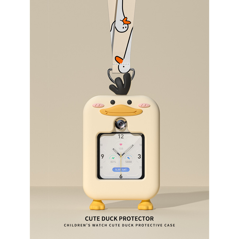 การ์ตูนการ์ตูนเป็ดสีเหลืองเล็กๆเหมาะสําหรับ Little Genius นาฬิกาเด็ก Z9/Z10 เคสป้องกัน Z8 จี้ Q1A/Q1
