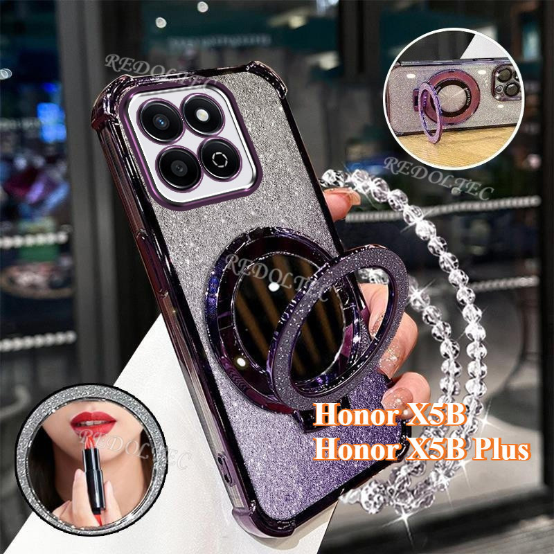 ZXCA Honor X5B X5BPlus Case เคสโทรศัพท์กันกระแทกสี่มุมสําหรับ Honor X5B Plus Glitter เคสโทรศัพท์