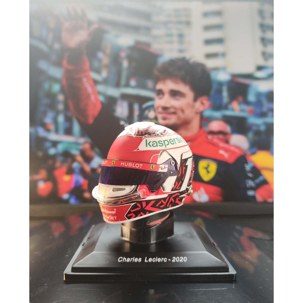 หมวกกันน็อค F1 รุ่น 1: 5 Spark Ferrari Leclair 2020 หมวกกันน็อค Ferrari SF1000 Leclair F1 2020 Charl