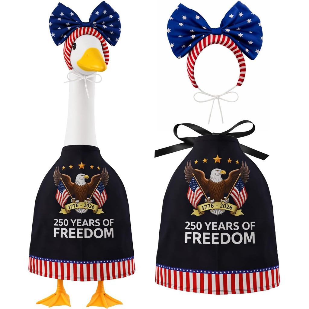 US 250th Anniversary Patriotic Porch Goose ชุดสําหรับ 17 และ 23 H สนามหญ้า, 4th of July Goose เครื่อ