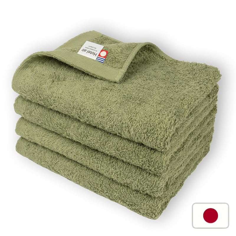 oruTa Face Towel Set of 4 Imabari 100% Cotton Absorbent Quick-Dry Medium Thickness Made in Japan Hot