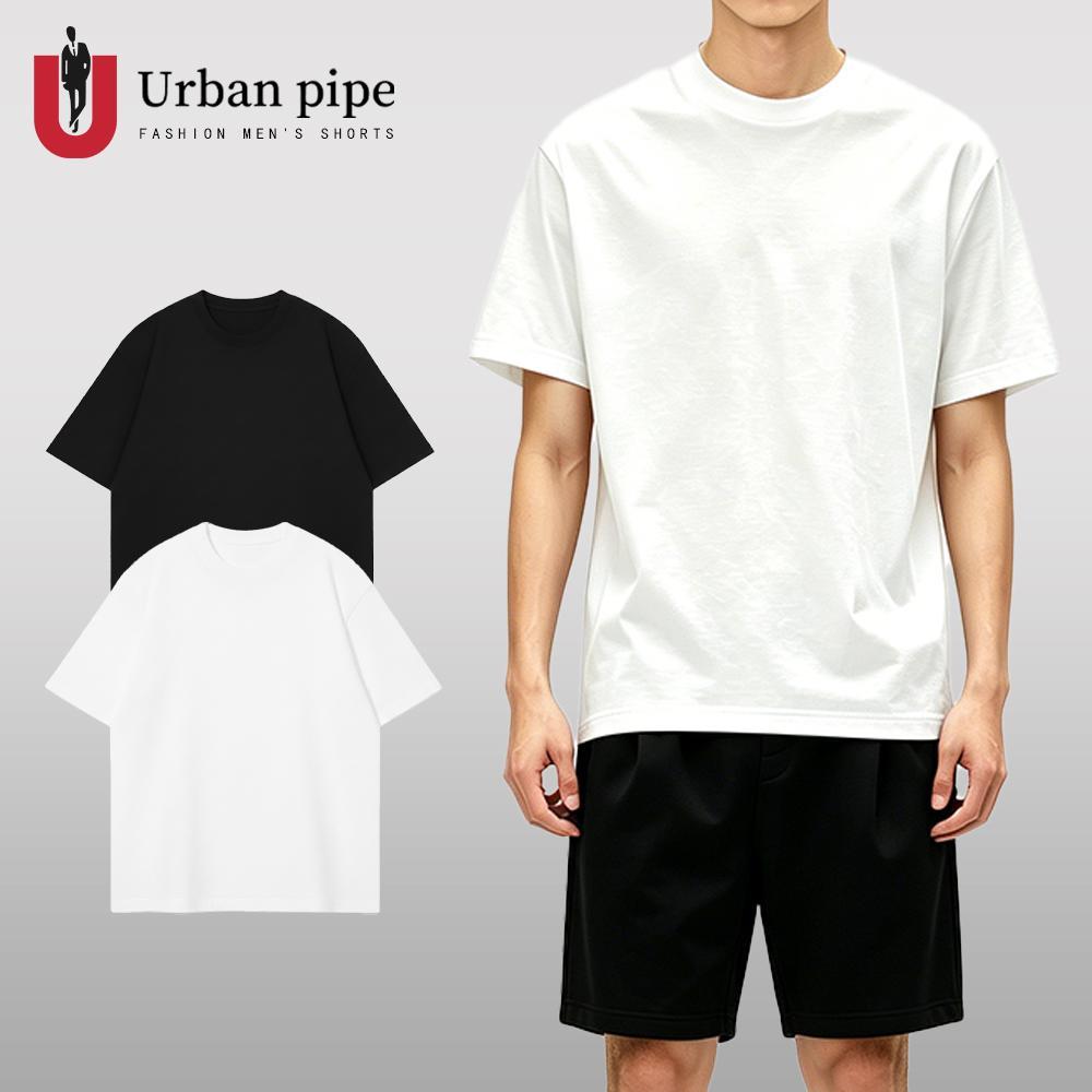 URBAN PIPE เสื้อยืดคอกลมสีพื้น แขนสั้น สไตล์เกาหลี ยูนิเซ็กซ์ ไซส์ S-4XL รุ่น T02