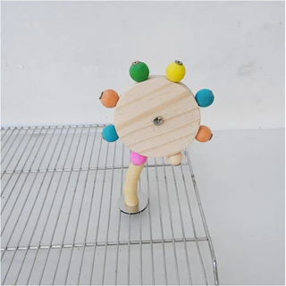 ของเล่นนกแก้ว ของเล่นนก ของตกแต่งกรง พร้อมลูกบอลหมุนได้ ของเล่นฝึกนก