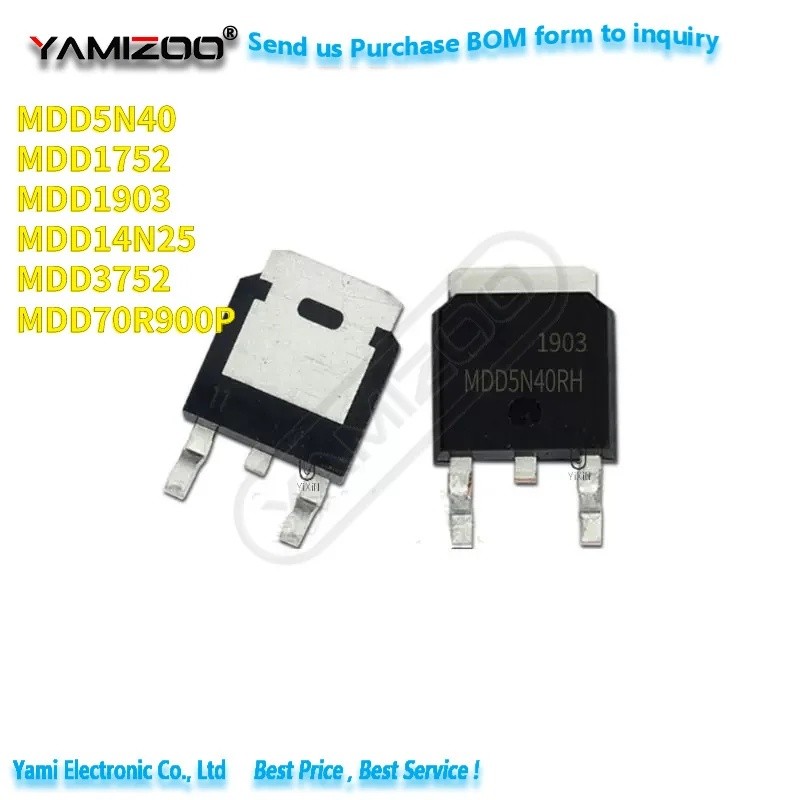 5PCS MDD70R900P 70R900PTO-252 70R900 MDD5N40 5N40 MDD3752 MDD1903 MDD14N25 14N25 MDD3752RH MDD175D5R