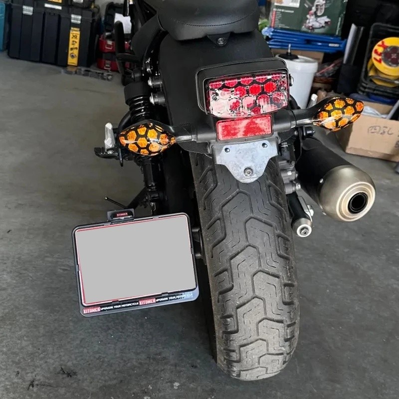 Fit สําหรับ Yamaha XV1100 Virago XV 1100 Virago 1986-1996 ด้านข้างผู้ถือป้ายทะเบียนด้านข้าง Fender E