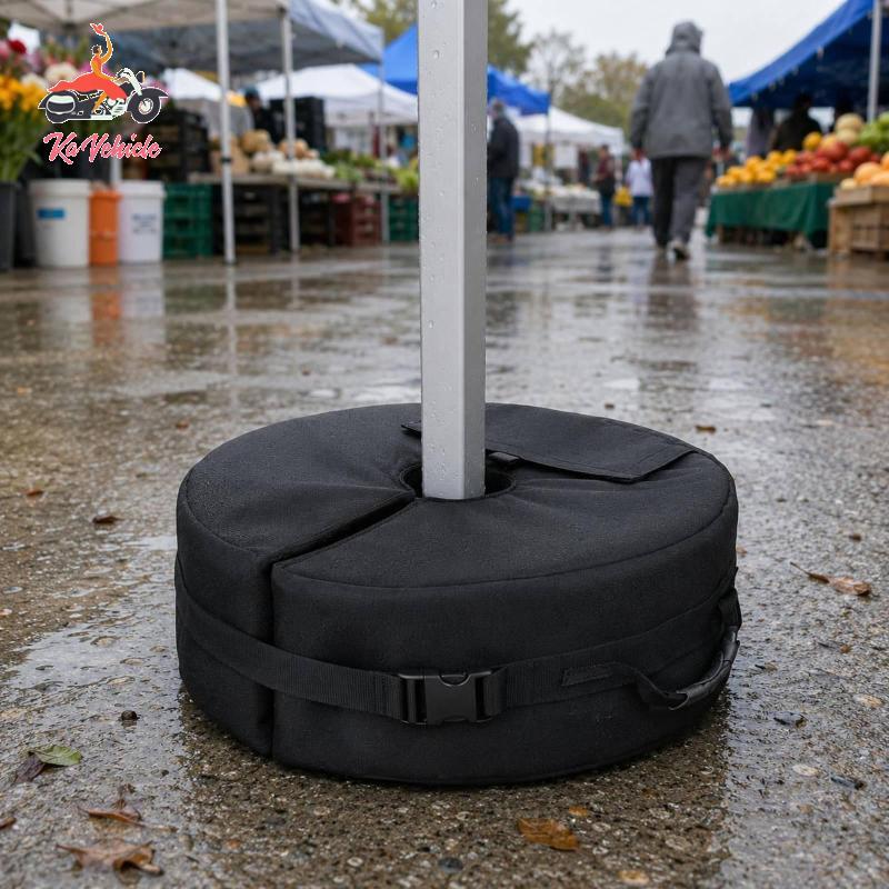 [Whstrong] Canopy Weight Bag Black Tent Sandbag Outdoor Stand Weight Bag 46 Cm Wide Heavy Duty Sandb