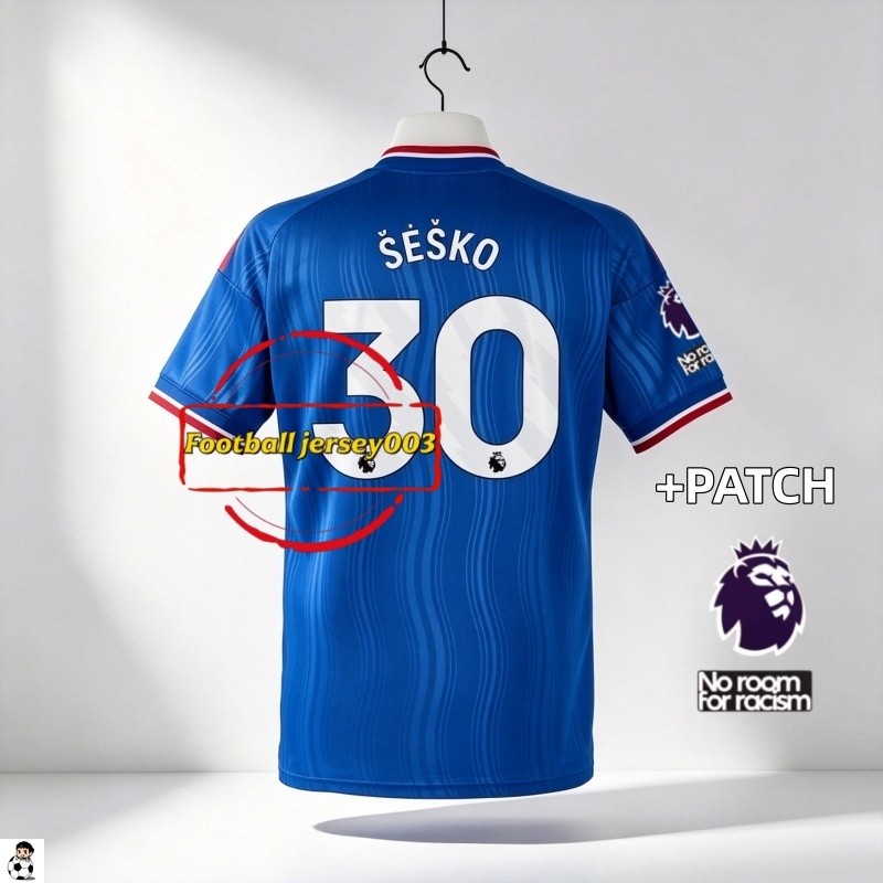Fans Edition 26/27 เสื้อยืดเสื้อฟุตบอลแขนสั้นผู้ชาย MU Away พร้อม S-4XL