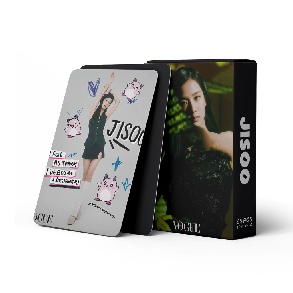 55 ชิ้น BP Pink Ink Single Photocard JISOO Magazine Photocard Lomo Card Collection Jin JISOO