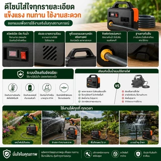 ปั๊มน้ำไฟฟ้า ปั้มน้ำอัตโนมัติ 45000mAh DC Pump ปั้มแบตเตอรี่ ไดโว่ดูดน้ำ แบบพกพา ไร้สาย ปั๊มแช่ ปั๊มจุ่ม ไดโว่ ปั๊มน้ำ