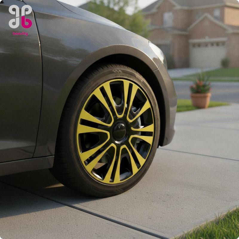[Baosity] 13 นิ้ว Hubcaps ฝาครอบล้อ Multi Opening Spokehub cap 13 นิ้ว Ky Silver