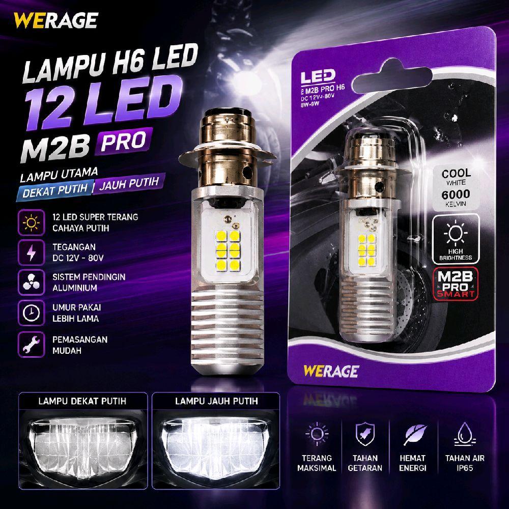 ไฟหน้า LED H6 M2B PRO H6 AC DC 12-80V BEBEK MATIC