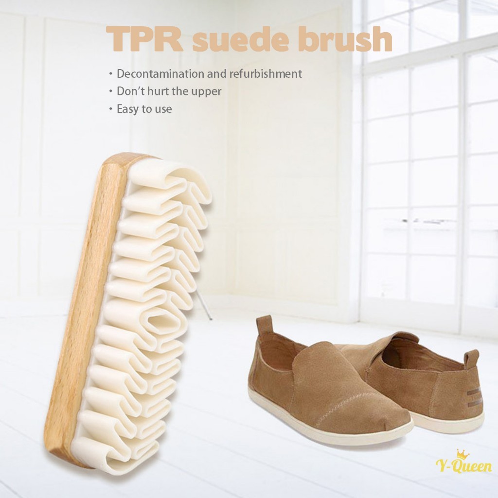 TPR Suede Leather Brush - น้ํายาทําความสะอาดรองเท้าแบบพกพาสําหรับกระเป๋าแจ็คเก็ตโซฟา