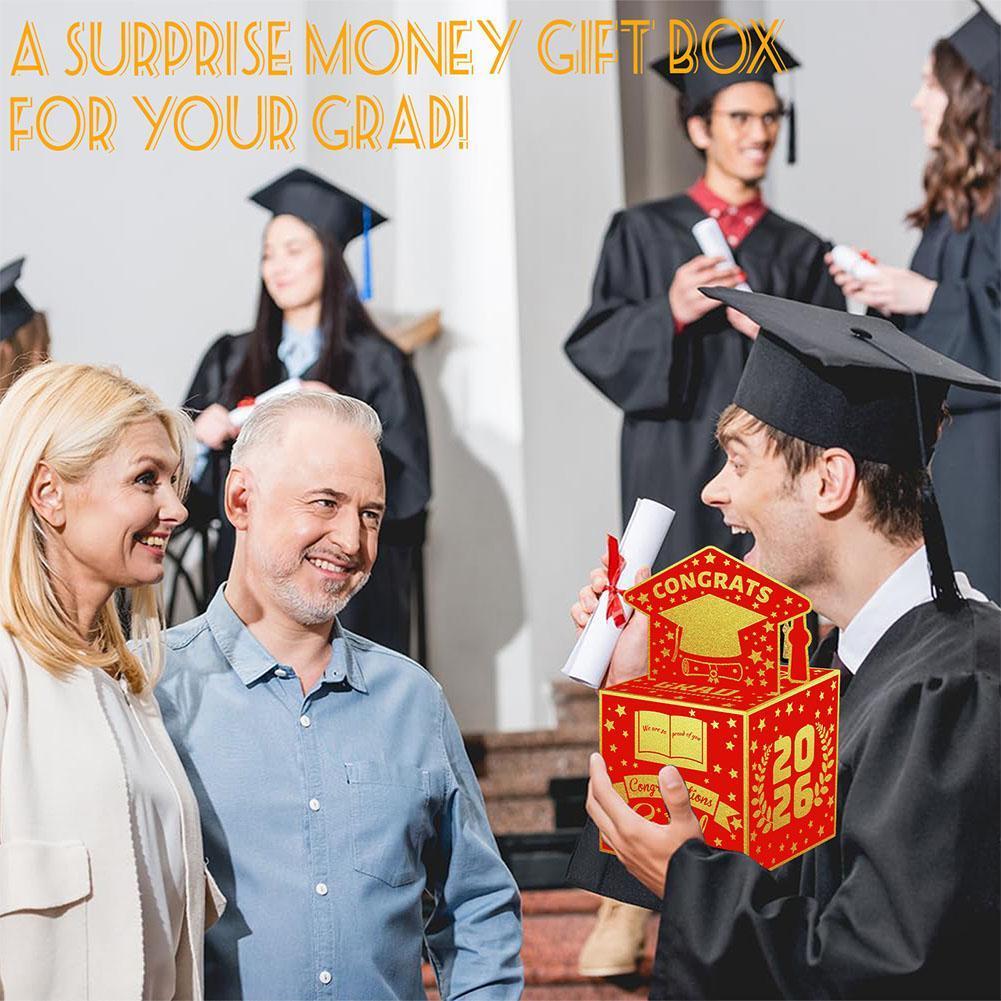 กล่องจ่ายเงินจบการศึกษา Fun Cash Pull Out ของขวัญสําหรับ Grad Party Y8i3