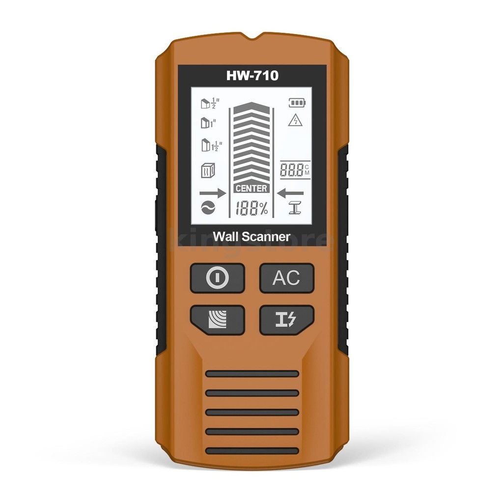【Premium】2025 ใหม่ HW-710 Wall Stud Finder เซ็นเซอร์ 6-in-1 พร้อมจอแสดงผล LCD โลหะและการตรวจจับสายไฟ