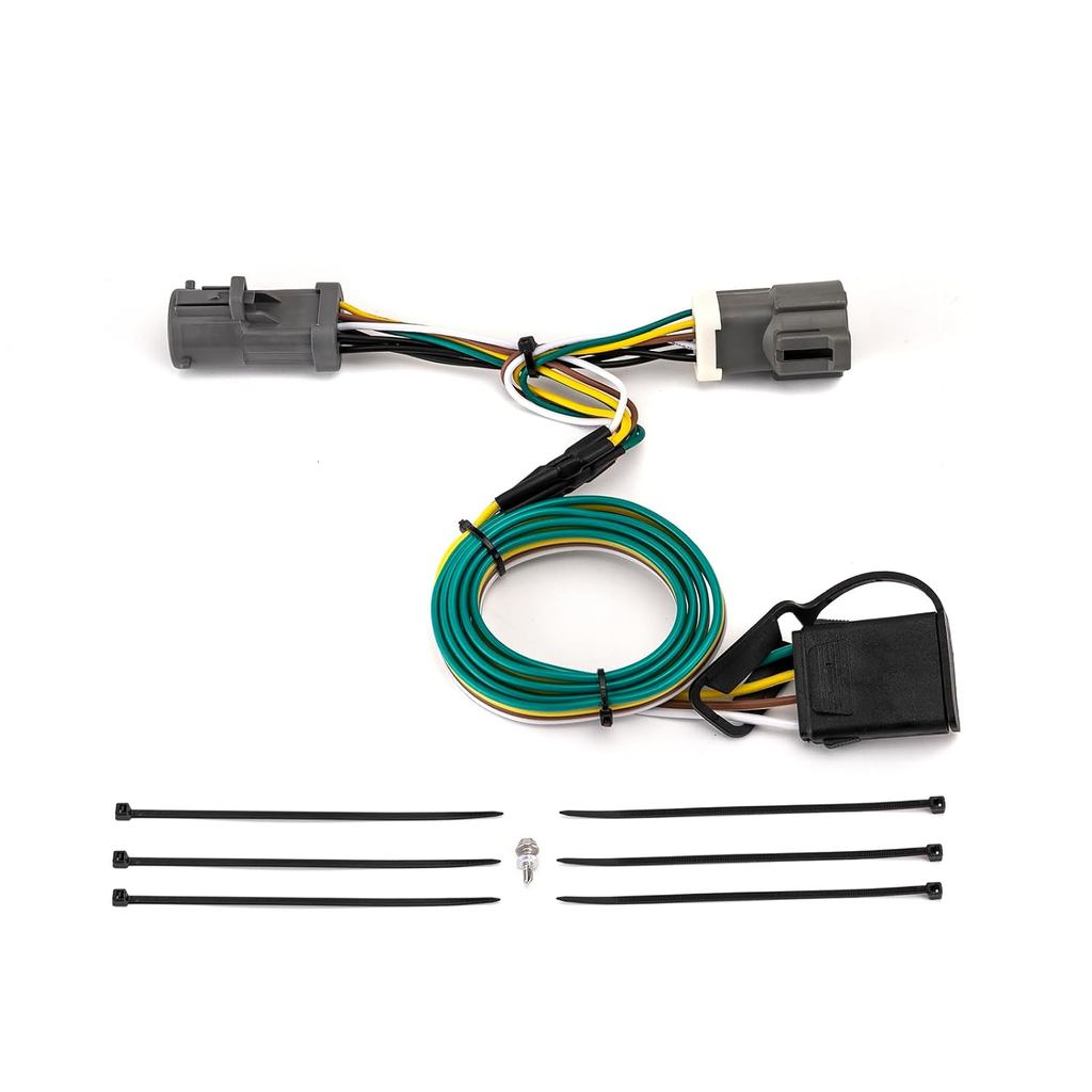 Wsays 4-Pin Trailer สายไฟ Plug & Play ใช้งานร่วมกับ Ford F150/250 87-97 Fit F250 HD 1997 Fit F350 87