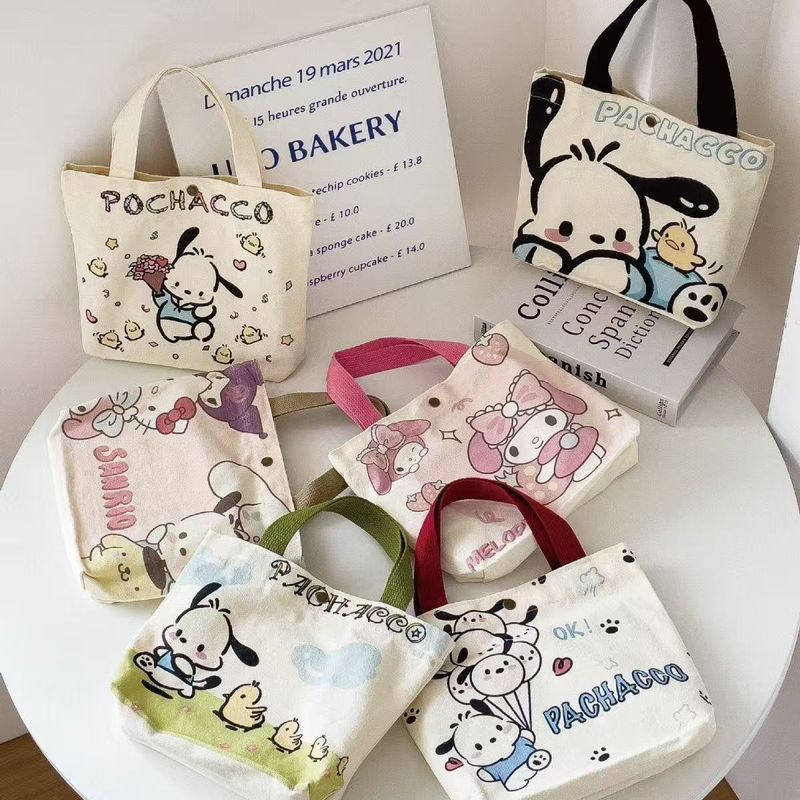 Di Canvas Handbag Daily Commuter Student Shopping All-Matching