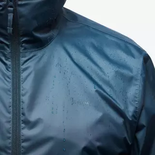 Decathlon Men’S Windproof And Water-Repellent Hiking Jacket เสื้อแจ็คเก็ตมีซิปสำหรับผู้ชาย รุ่น Raincut - Blue