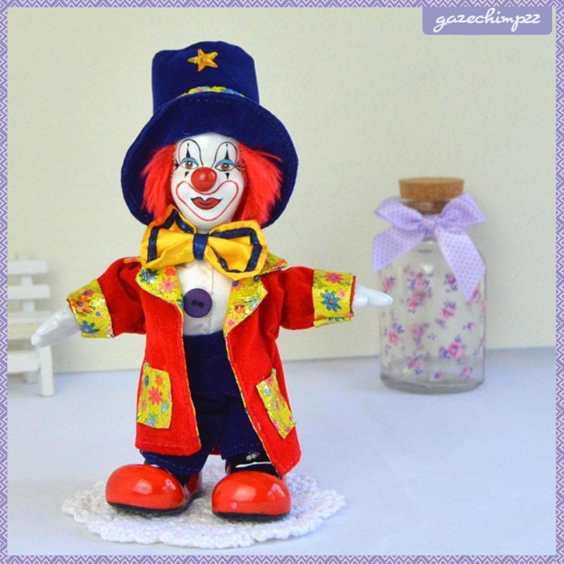 [Gazechimp] Porcelain Clown Doll Poseable Limbs Handmade Porcelain Clown Handmade Fool Doll มือวาดคุ