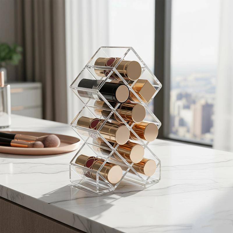 Piqging Lipsti Case Shelf Storage Makeup Organizer Clear Lipsti Storage Box VN