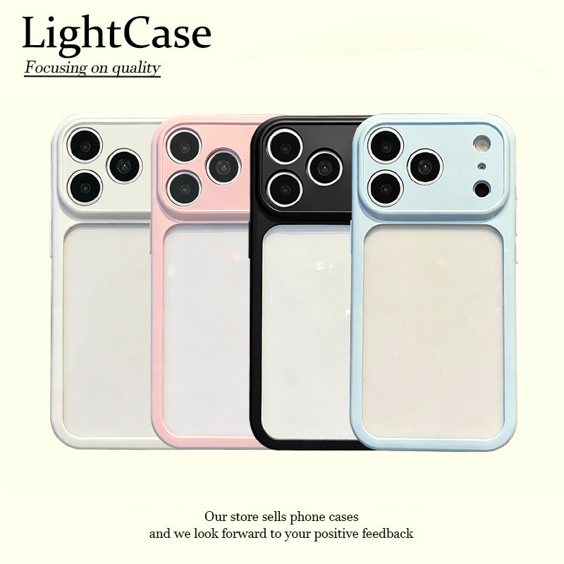 เปลือกโทรศัพท์แบบTPU สองสี ด้านหลังโปร่งใส เคสไอโฟน17 IPhone 16 15 13 12 11 14 Pro Max 15 14 16 Plus Air 17 16 15 14 12
