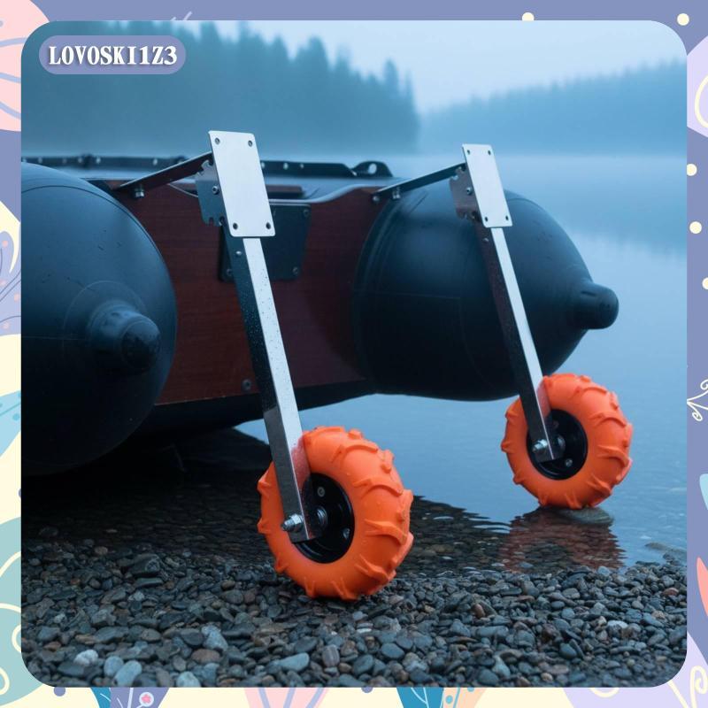 [lovoski1z3] Heavy Duty Inflatable Boat Trailer อลูมิเนียมหางล้อแบบพกพารถเข็นสนับสนุนสําหรับ Ramp Lo