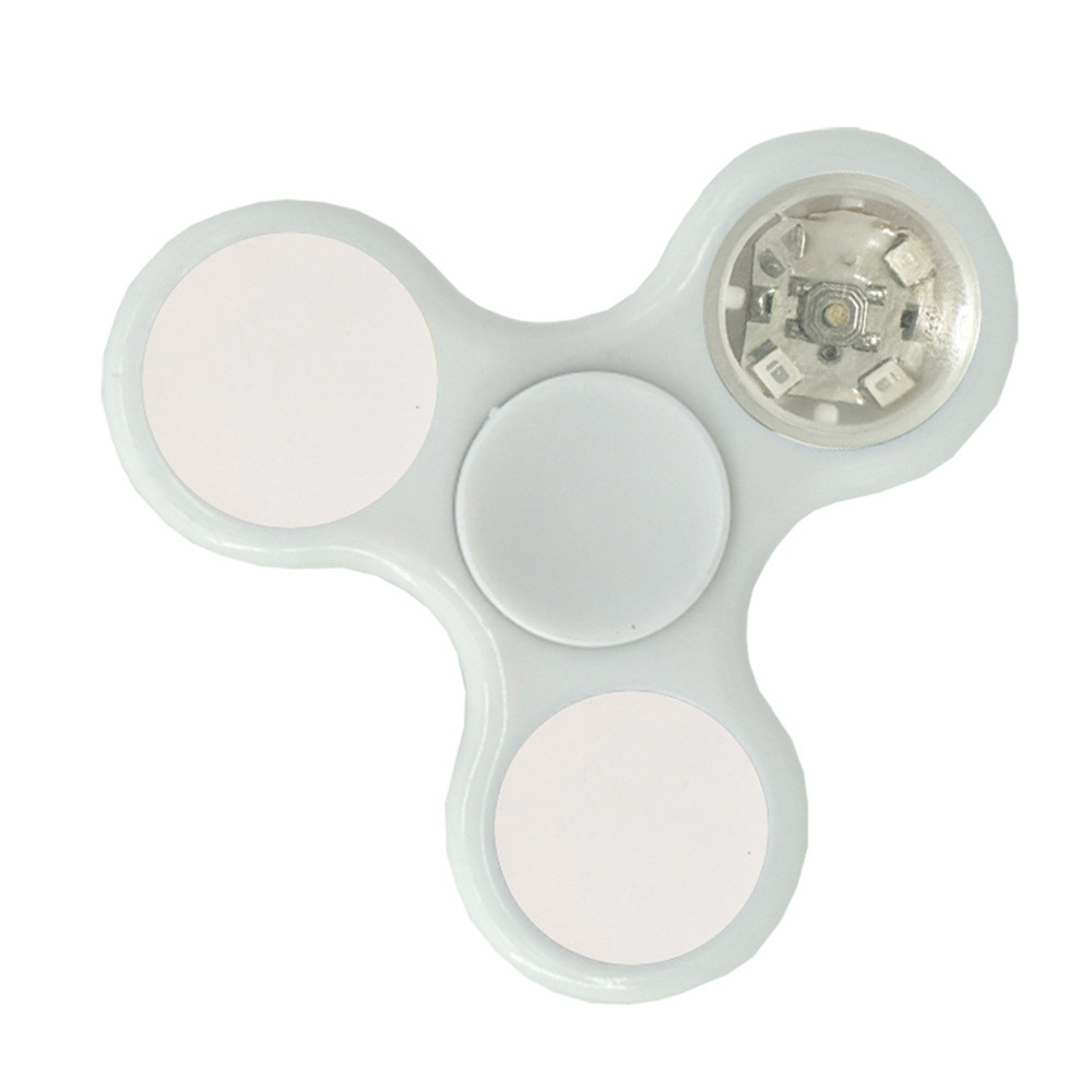ในสต็อก ขายส่งคริสตัลส่องสว่าง Fidget Spinners, Electroplated Palm-Spin พลาสติก Finger Spinners, Str