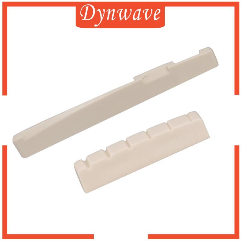 [Dynwave] น็อตอานพลาสติก Slotted 6 String Saddle Nut Acoustic Guitar Saddle Nut