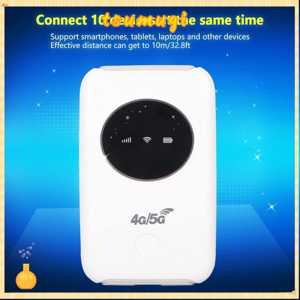 TSUMUGI 4/5G Portable Router, Asian/European version Pocket WiFi Pocket Mobile Hotspot, USB Powered 