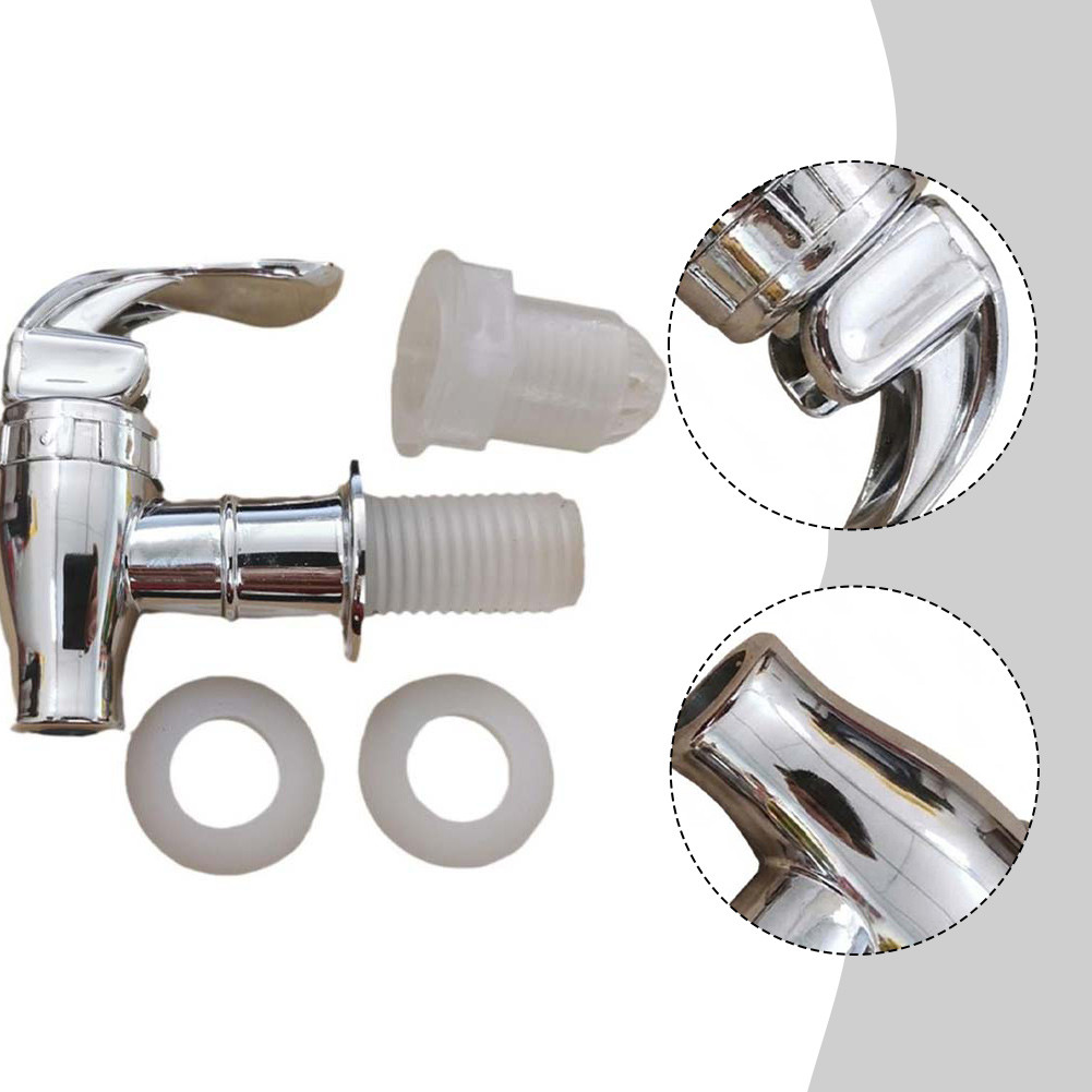 [RDYSHOP] Silver Beverage Dispenser Tap Replacement Plastic Durable for Multiple Beverages