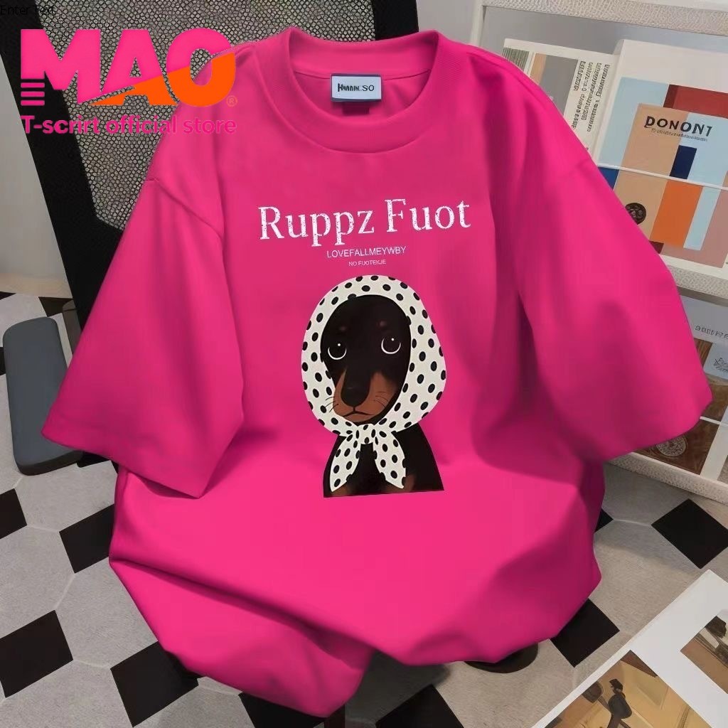 COD (จัดส่งในกรุงเทพฯ) MAO Shop เสื้อยืดผู้หญิงสไตล์เกาหลี ลายการ์ตูน น่ารักและทันสมัย ผ้าสบายและระบายอากาศได้ดี #TX10