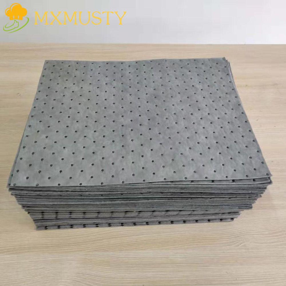 MXMUSTY 5ชิ้นแผ่นดูดซับน้ํามัน,เสื่อดูดซับ50*40เซนติเมตรเสื่อการรั่วไหลของน้ํามัน,ตัดสีเทานํามาใช้ใหม่สากลโรงรถแผ่นพื้นภายใต้ร