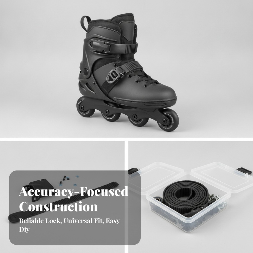 Roller Skate Buckle Strap Adjustable Strap with Buckle Skates Robust Hardware Ribbed for Skaters
